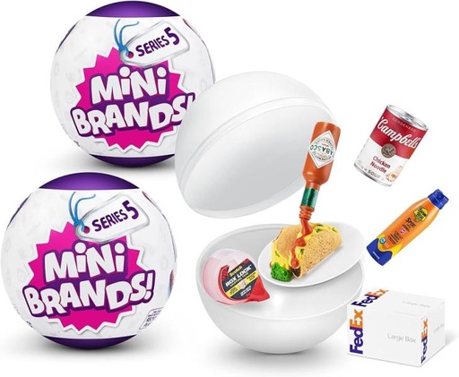 [ZU77435] Mini Brands Mini Snacks para Coleccionar Sorpresas 3a+ Serie 3