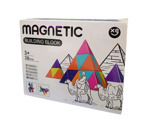 [WWXCD10] Bloques Magnéticos de Construcción 38 pzs 3a+ ( 451048 )