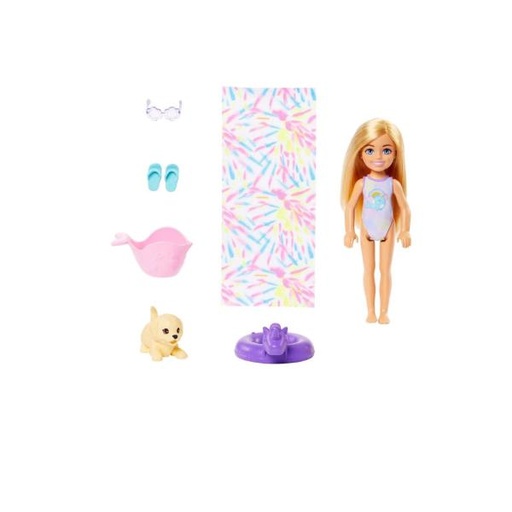 [MTHTK39] Muñeca Barbie Chelsea tobogan de agua 3a+