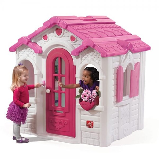 [ST8519] Casita de Juego Blanca con Techo Rosado 2a+
