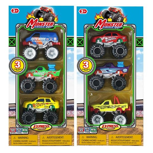 [SU20306] Vehículos Monster Truck Set de 3 3a+ / Surtido de 2 / Se venden por separado