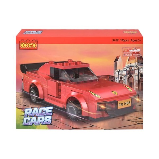 [CO3441] Cogo - Autos de Carreras 186Pzs 6a+
