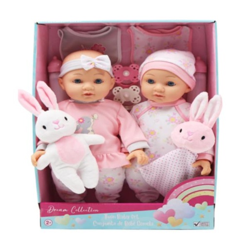 [GIG23112] Bebés Set de Gemelas con Peluche Dream Collection 2a+