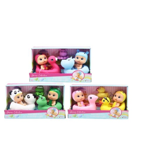 [GIG23422] Bebés Gemelos para Bañera Set de 2 Dream Collection 2a+ / Surtido 3 -  Se venden por separado