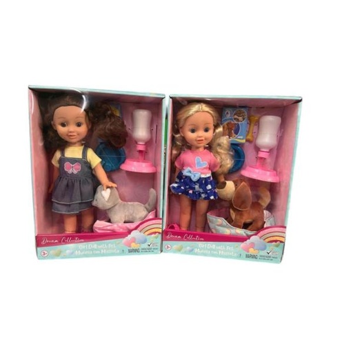 [GIG23505] Muñeca con Mascota Dream Collection  3a+ / Surtido 2 -  Se venden por separado