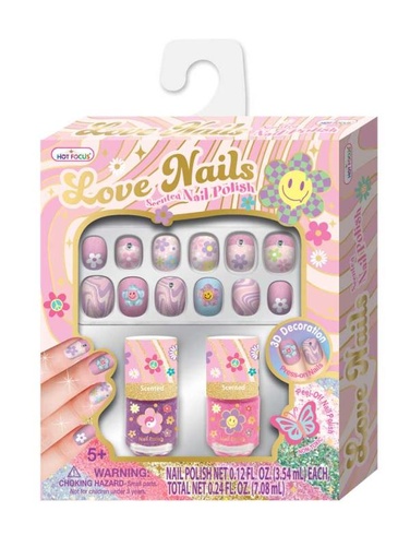 [HF040GF] Set de Uñas con Esmaltes 5a+