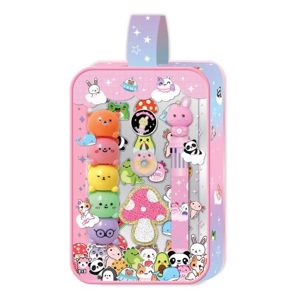 [HF331CR] Cartuchera con Accesorios de Conejitos 5a+