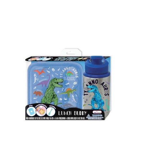 [HF450DI] Lonchera con Paquete de Hielo y Botella de Dinosaurios 3a+