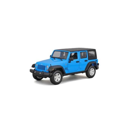 [MB31268B] Carro 1:24 Trucks 2015 Jeep Wrangler Unlimited Blue 3a+ (064046)