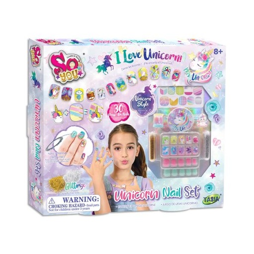 [TA08366] Set de Juego de Uñas de Unicornio 8a+
