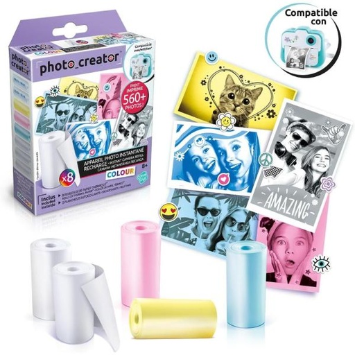 [CTCLK016] Repuestos de Rollos de Papel Térmico para Camara Instantánea 8a+