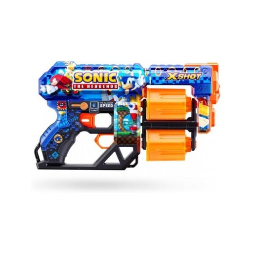 [ZU36583] Lanzador X-shot Skins Sonic the Hedgehog 8a+ ( Surtido de 3 - Se venden por separado)