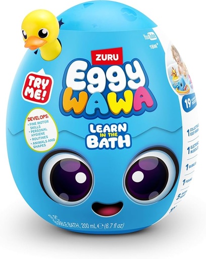 [ZU15101] Eggy Wawa Bathtime - Huevo Apprendo en el Baño Higiene Personal Animales y Formas 18m+