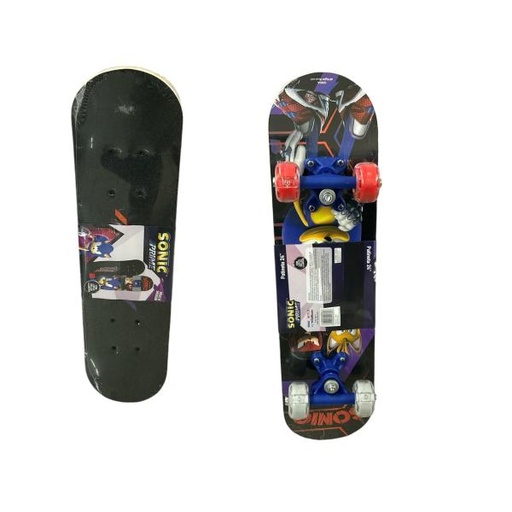 [PI11885] Patineta de Sonic Prime con Luz  24''x 6'' 5a+