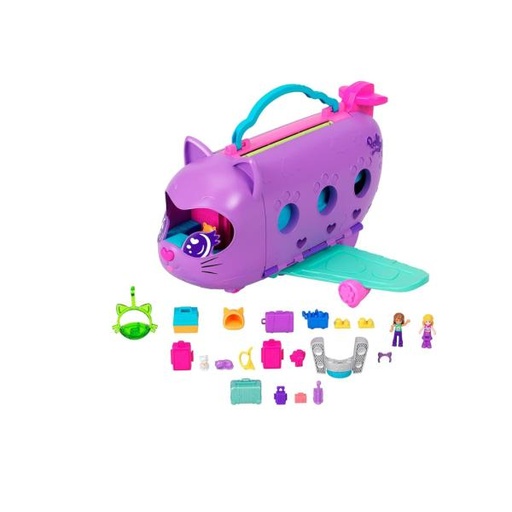 [MTHWP19] Figuras Polly Pocket Avión de Gatito 4a+