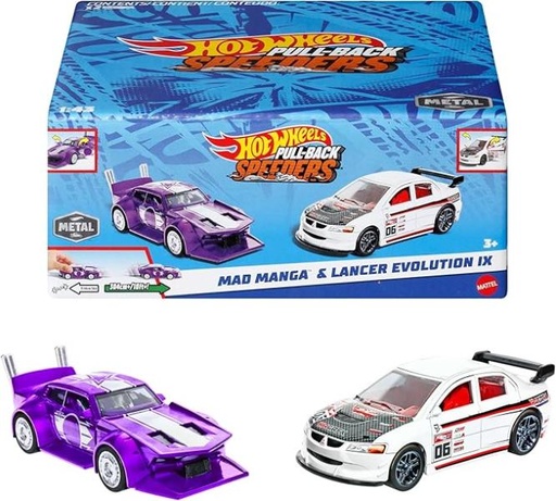 [MTHPR91] Hot Wheels Set de 2 - Autos de Fricción Pull-Back 3a+ ( Surtidos - Se venden por Separado )