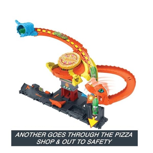 [MTHTN81] Pista Hot Wheels City Ataque de Cobra vs Pizzería 3a+