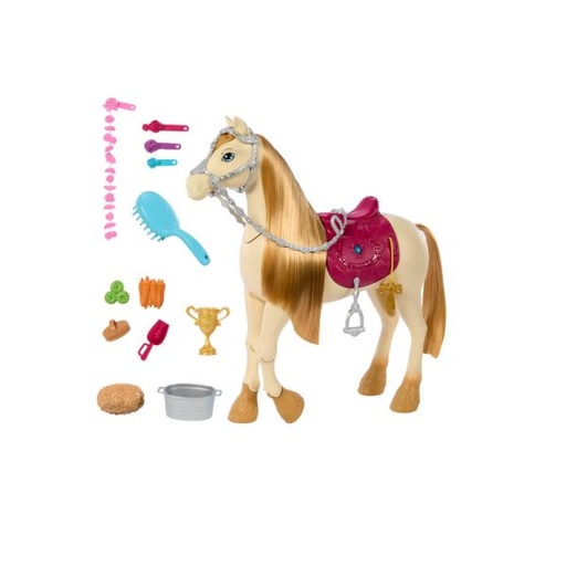 [MTHXJ42] Caballo Barbie con movimiento y sonidos 3a+