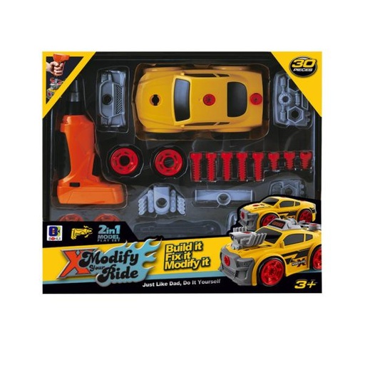 [WW661372] Set de Vehiculos Armables 2en1 30Pzs 3a+ Amarillo (453592)