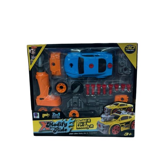 [WW661373] Set de Vehiculos Armables 2en1 30 Pzs Azul 3a+ (453608)