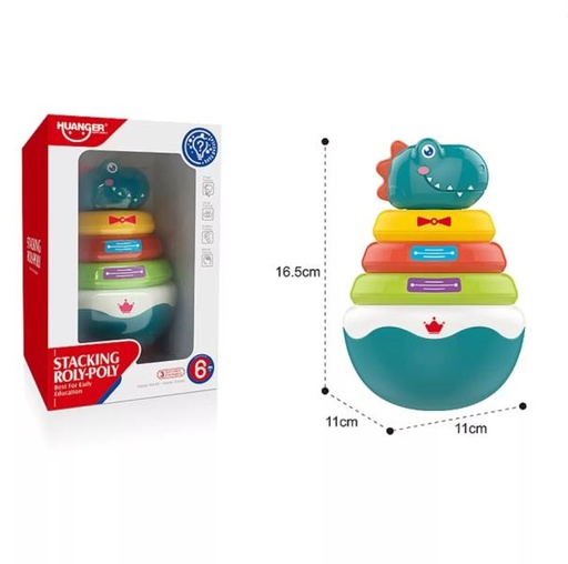 [WWHE0298] Torre de Dinosaurio Apilable Roly-Poly 6m+ (446648)