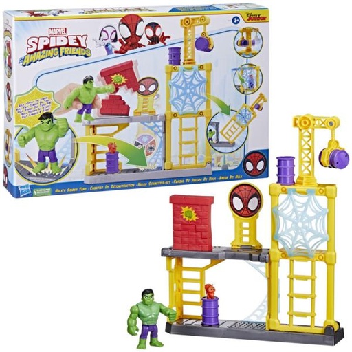 [HBF3717] Marvel Spidey and his Amazing Friends Parque de Juegos De Hulk 3a+