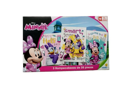 [RN11782] Rompecabezas 3 x 35 Pzs Disney Minnie 4a+