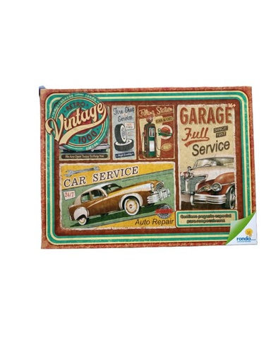 [RN12279] Rompecabezas  1000 Pzs Retro Vintage Auto Reparacíon 16a+