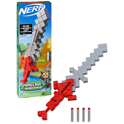 [HBF7598] Lanzador Nerf Minecraft Espada Lanzadardos 8a+