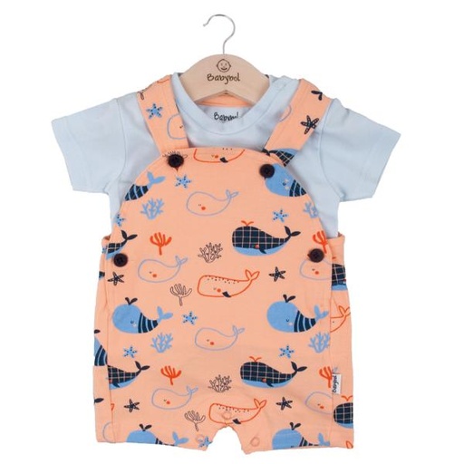 [BBL1302216M] Conjunto de 2 Piezas Overol C/ Camiseta 6m (612013)