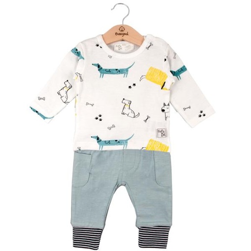 [BBL1308196M] Conjunto de 2 Piezas de Perritos Celeste Niño 6m (613515)