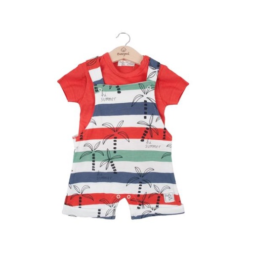 [BBL1309129M] Conjunto de 2 Piezas Overol C/ Camiseta 9m (616639)