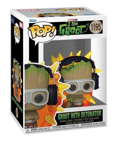 [FK70653] Figura Funko Pop! Marvel I Am Groot (1195) Groot With Detonator 3a+