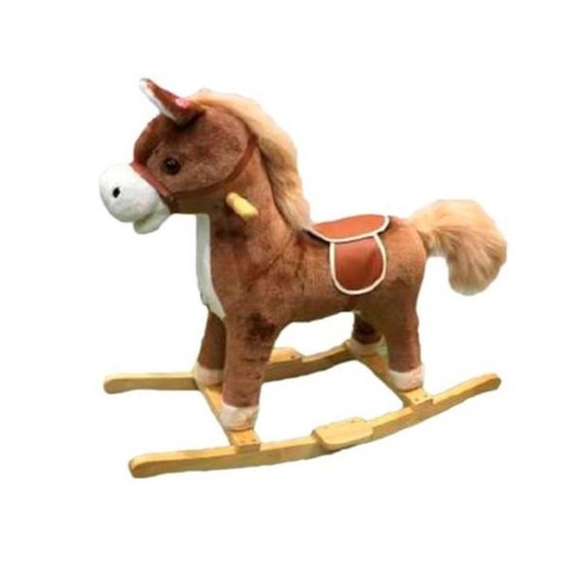 [YZ101] Caballito Mecedora Café con Movimiento y Sonidos 3a+ (26503 )