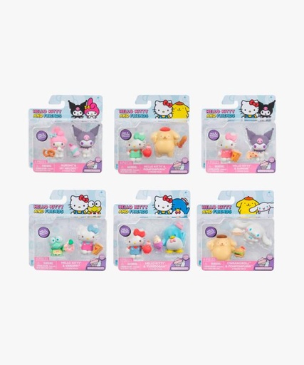 [JZHKT0001] Figuras Hello Kitty and Friends - Set de 2 - 6a+ ( Surtido de 6 - Se Venden por Separado )