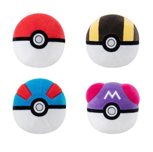 [JZPKW3554] Peluches Pokebola 2a+ ( Surtido de 4 - Se venden por separado )