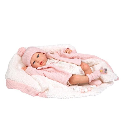 [AS98165] Bebé Reborn Arias  40cm Marta Rosa C/Manta 6a+