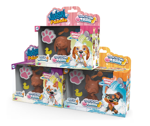 [KZ95735] Washy Friends - Figuras Sorpresa Lava y Revela tu Cachorro Con 2 Accesorios 3a+ ( Se venden por separado )