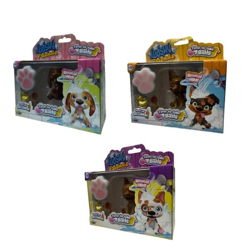 [KZ95735] Washy Friends - Figuras Sorpresa Lava y Revela tu Cachorro Con 2 Accesorios 3a+ ( Se venden por separado )
