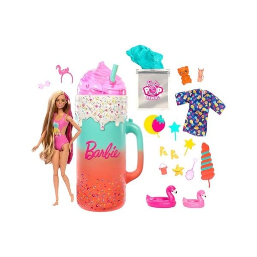 [MTHRK57] Muñeca Barbie Pop Reveal con 15 Sorpresas 3a+