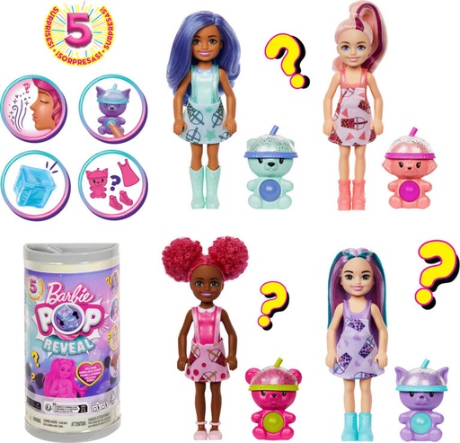[MTJCX93] Muñeca Barbie Pop Reveal con 5 Sorpresas 3a+