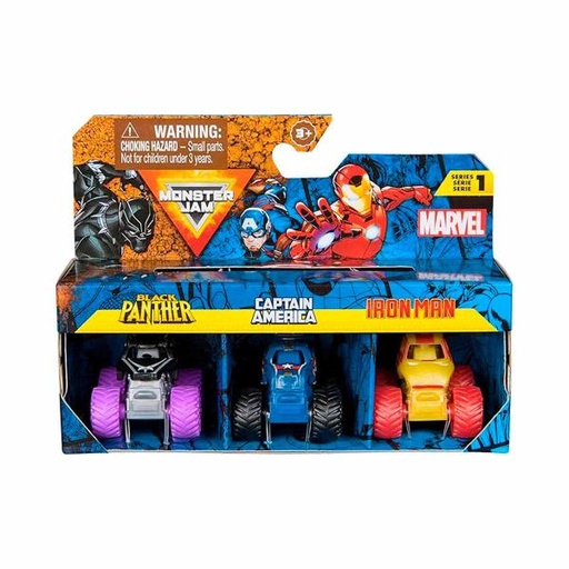 [BT6070229] Carros Monster Jam Marvel Minis 3a+ Set de 3