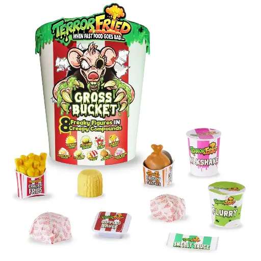 [BT08095] Figuras Terror Fried Balde para Vomitar Set/8 5a+