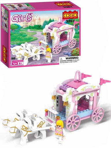 [CO3267] Carruaje Princesa Girls 98pzs 6a+