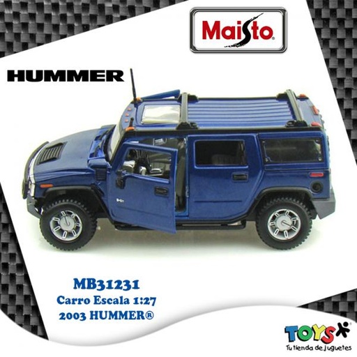 [MB31231] Carro Escala 1:27 2003 HUMMER® H2® SUV 3a+