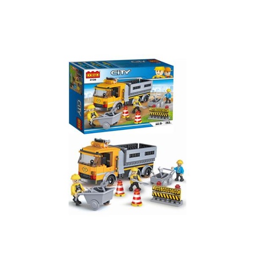 [CO4128] Camión de Construcción Armable Set de Juego 263pzs 6a+