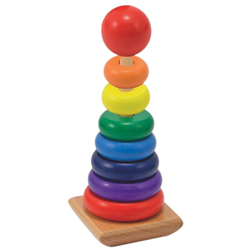 [MD10576] Apilador Multicolor de Madera 18m+