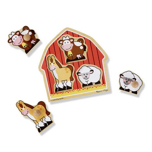 [MD12054] Figuras de Madera de Encajar Animales de la Granja 1a+