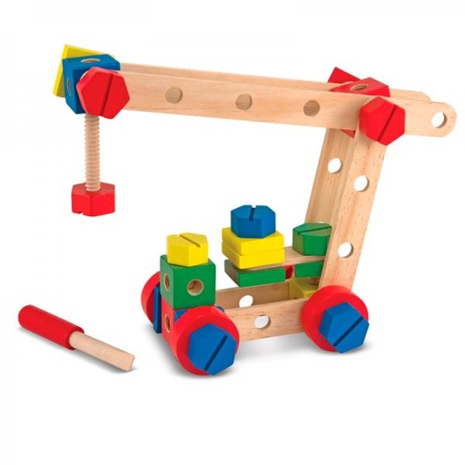 [MD15151] Set de Vehículos de Construcción de Madera 48pzs 4a+