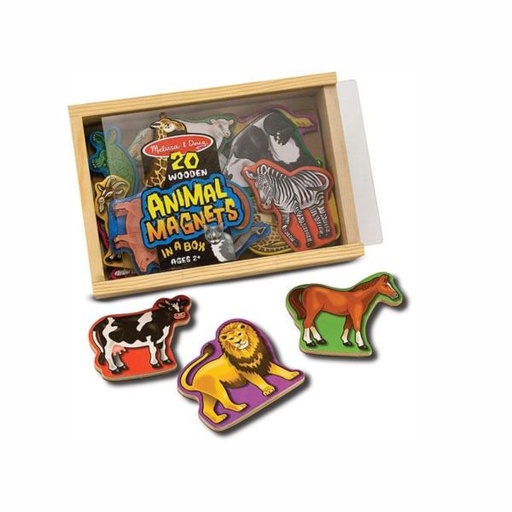 [MD475] Animales de Madera Magnéticos en Caja 20 Pzs 2a+ (10475)